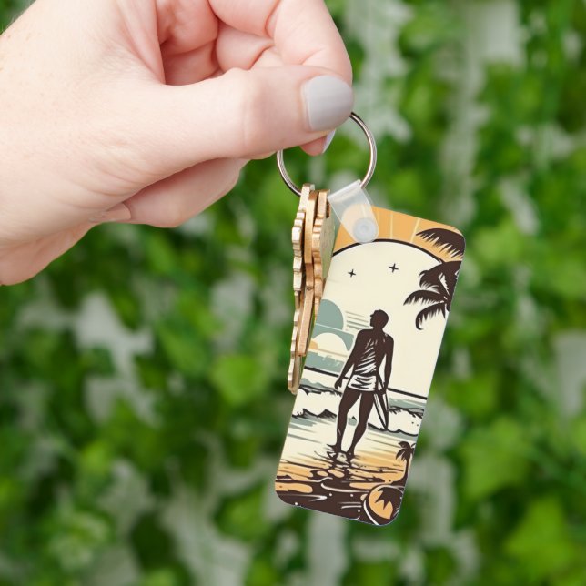 Sand und Surfkeyring Schlüsselanhänger (Hand)