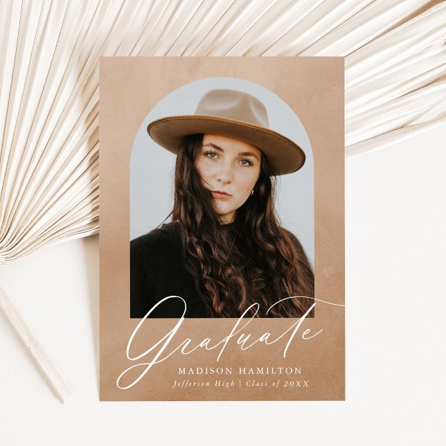 Sand Watercolor Arch Foto Abschluss Ankündigung (Von Creator hochgeladen)