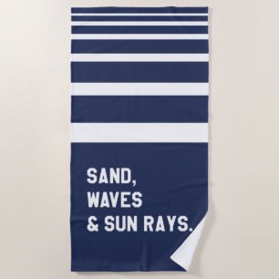 Sand, Wellen und Sonnenstrahlen Strandtuch