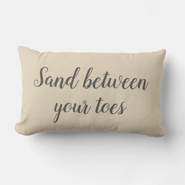 Sand zwischen den Zehen Beach Deco Lendenkissen (Vorderseite)