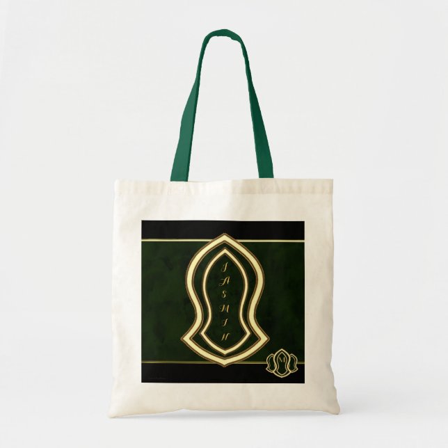 Sandal des Propheten (grün) Marmor & Gold Tragetasche (Vorne)