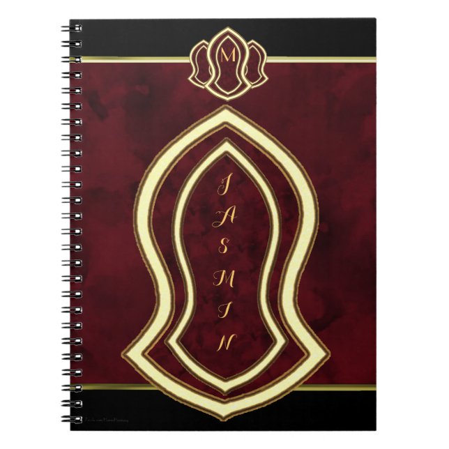 Sandale des Propheten (rot) Marmor & Gold Notizblock (Vorderseite)