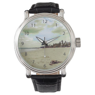 Sandalen am Tropical Beach Armbanduhr