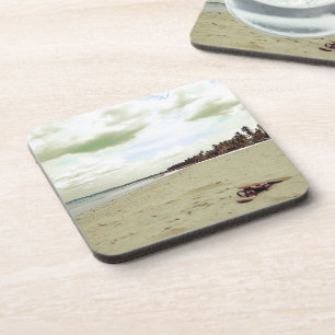 Sandalen am Tropical Beach Getränkeuntersetzer