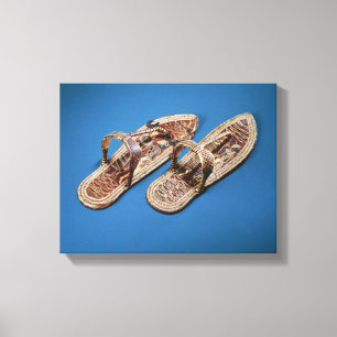Sandalen, Grab von Tutankhamun, NeuKönigreich Leinwanddruck