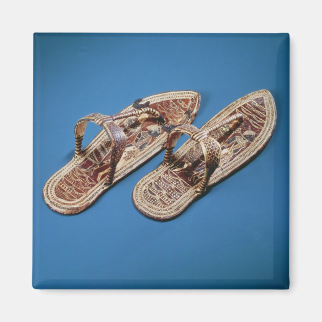 Sandalen, Grab von Tutankhamun, NeuKönigreich Magnet (Vorne)