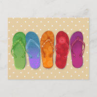 Sandals flip-flops beach party - sand dots