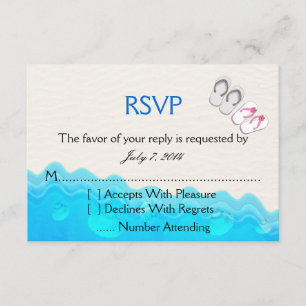 Sandals Wedding RSVP Karte