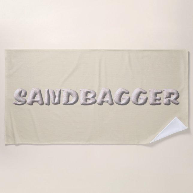 Sandbagger-Creme Strandtuch (Vorderseite)