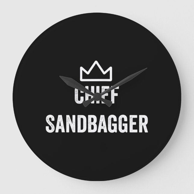 Sandbagger Golf Meme Bjj Schach Sandbag Große Wanduhr (Vorderseite)