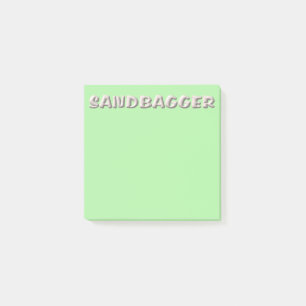 Sandbagger-Grüne Notizblöcke Post-it Klebezettel