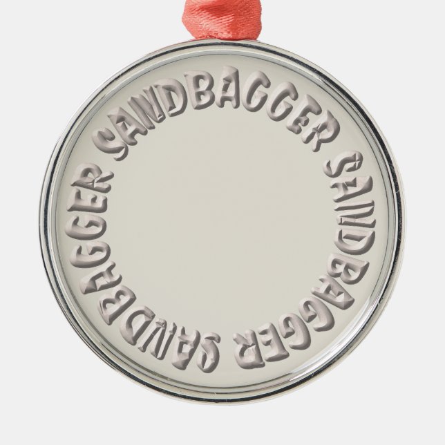 Sandbagger-Medaille Ornament Aus Metall (Vorne)