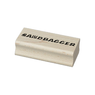 Sandbagger-Rechteck-Briefmarke Gummistempel