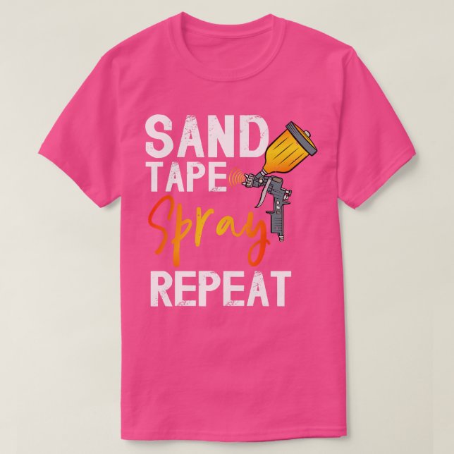 Sandbändchen-Spray Wiederholen Fahrzeug-Spray-Farb T-Shirt (Design vorne)