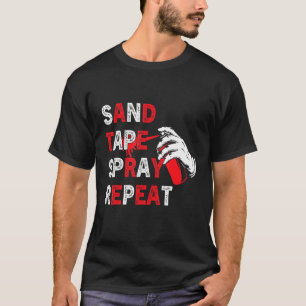Sandbänder-Spray Wiederholen Auto-Karosserie-Techn T-Shirt