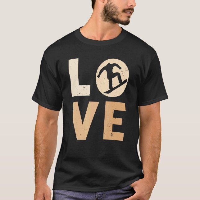 Sandboard Liebe Boardsport Sand Dune Sandboarding  T-Shirt (Vorderseite)