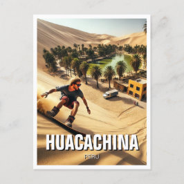 Sandboarding in Huacachina Peru Travel Postkarte