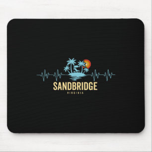 Sandbridge Beach Virginia Herzschlag 80er Retro St Mousepad