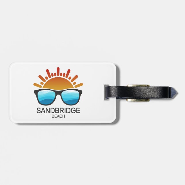 Sandbridge Beach Virginia Sonnenbrille Gepäckanhänger (Rückseite horizontal)