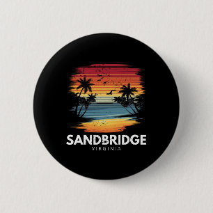 Sandbridge Beach Virginia Surfbrett Surfen Vintag Button