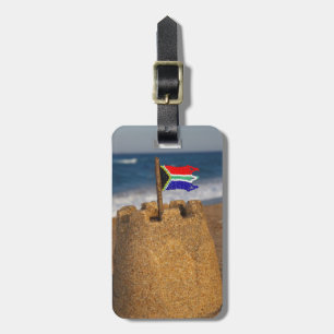 Sandburg mit südafrikanischer Flagge, Umhlanga Gepäckanhänger