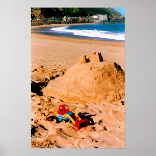 Sandburg und Strand Poster