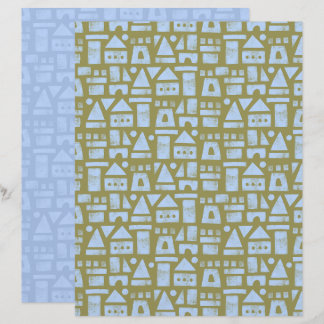 Sandburgen Grün Scrapbook Papier