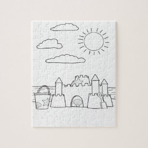 Sandcastle Adult Coloring Puzzle