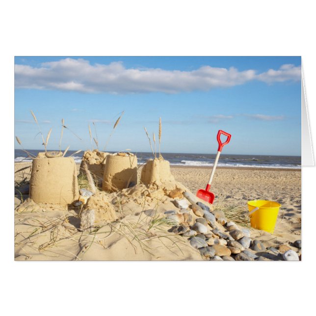 Sandcastle am Strand (Vorderseite (Horizontal))