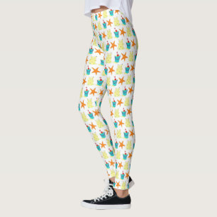 Sandcastle Sand Castle Starfish Pail Beach Leggings