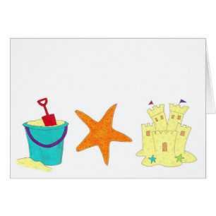 Sandcastle Starfish Beach Tocket Bucket Shovel San