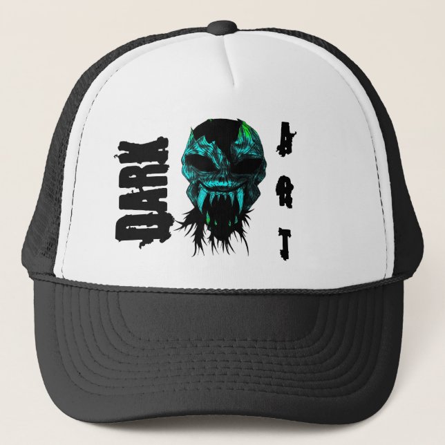SandDevil Fernlastfahrer-Kappe vDarkArtAquaDevil Truckerkappe (Vorderseite)