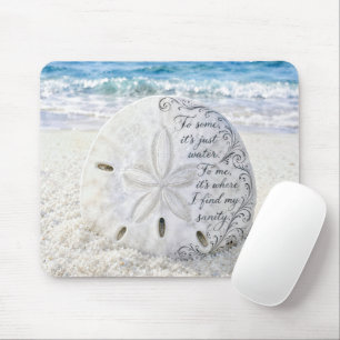 Sanddollar mit inspirierendem Zitat Mousepad