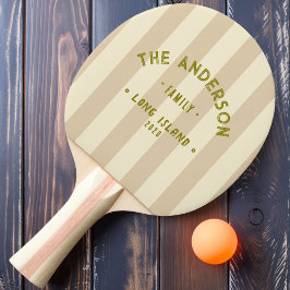 Sanddüne am Meer, Striping & Familienname Tischtennis Schläger