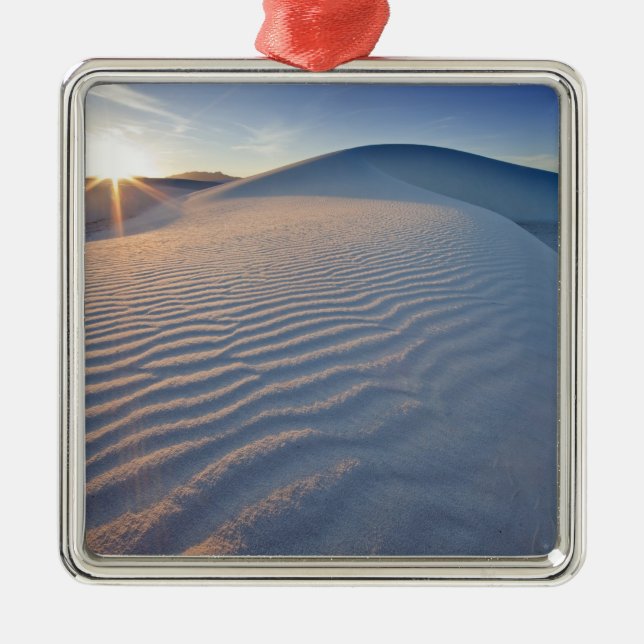 Sanddünen im Nationaldenkmal der Weißen Sande in 5 Silbernes Ornament (Vorne)