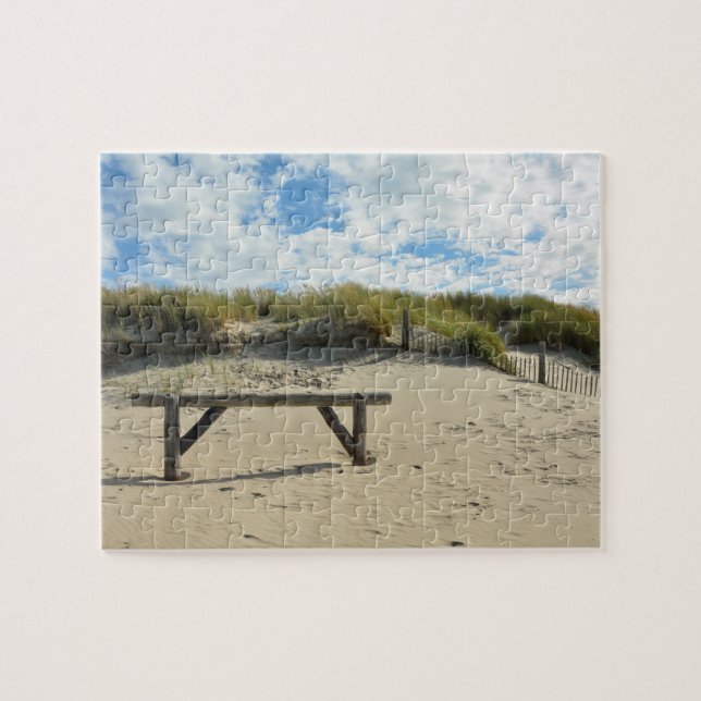 Sanddünen mit Holzzaun (Horizontal)