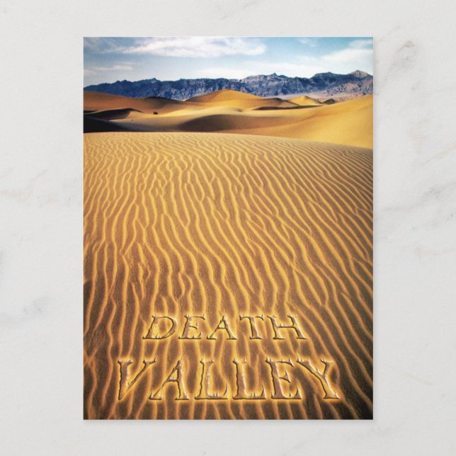 Sanddünen, Todestal, Kalifornien Postkarte (Vorderseite)