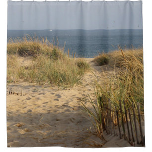 Sanddünen und Meerblick Duschvorhang