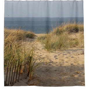 Sanddünen und Meerblick Duschvorhang