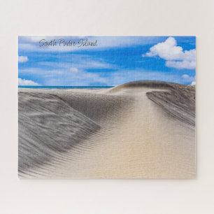 Sanddünen von South Padre Island bei sonnigem Himm