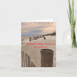 Sanddünen Weihnachtsstrand Thema gefaltete Karte