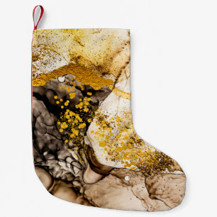 Sande Wildnis - ART. Goldener Swirl. Lebend und b Kleiner Weihnachtsstrumpf
