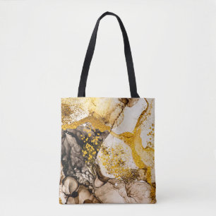 Sande Wildnis - ART. Goldener Swirl. Lebend und b Tasche