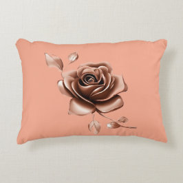 Sanded beige floral brown rose AI art Dekokissen