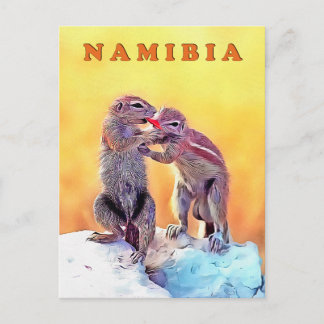 Sandeichhörnchen, Namibia Postkarte