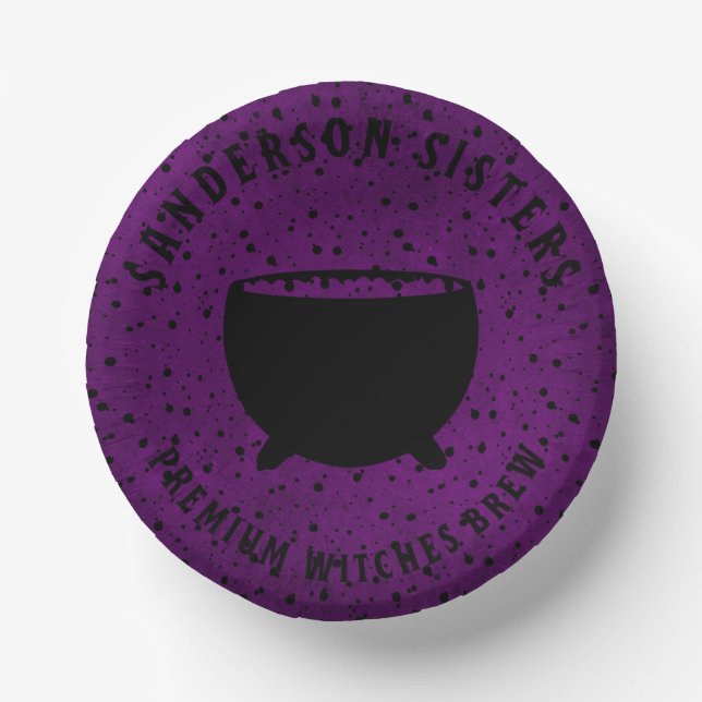 Sanderson Sisters Cauldron Pappteller (Vorderseite)