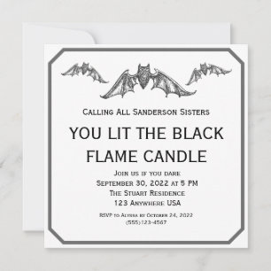 Sanderson Soeur Halloween Invitation