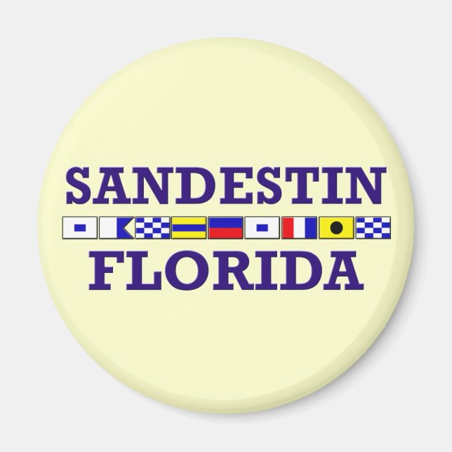 Sandestin Nautical Flags - Square Magnet (Vorne)