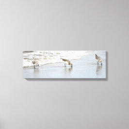 Sandfänger auf dem Beach Foto Stretched Leinwand