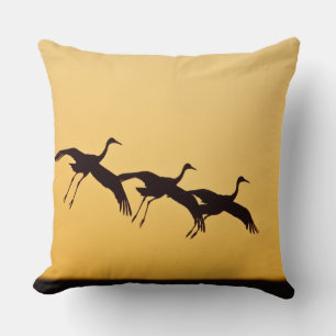Sandhill Crane bei Sonnenuntergang Kissen